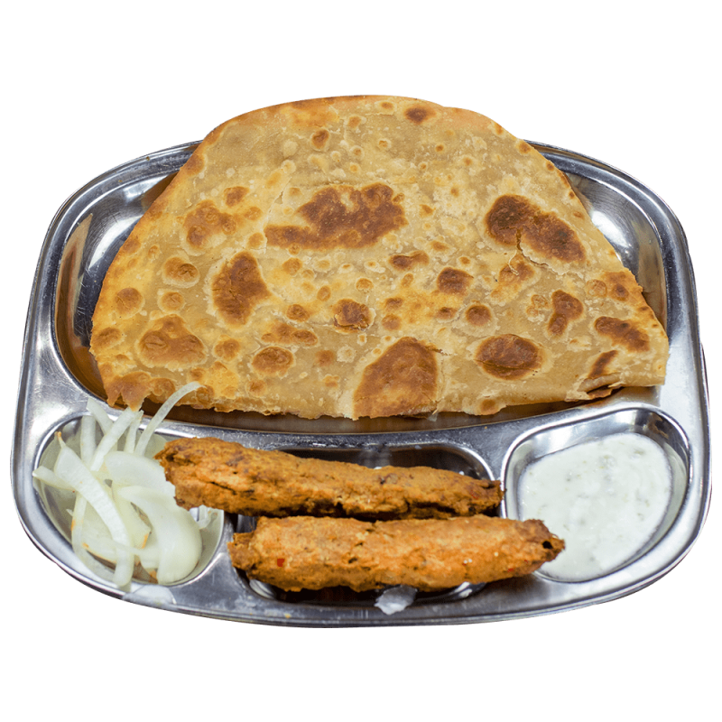 Beef Seekh Kabab Paratha